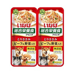 .Inaba (Инаба) Влажный корм для собак Говядина с куриным филе и овощами 80гр